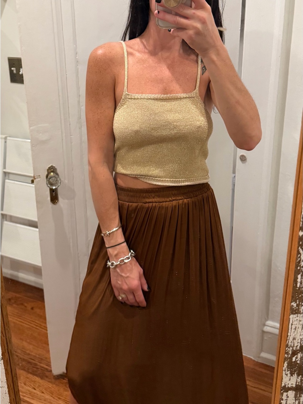 Brown Maxi Skirt - Flowing Women’s Skirt